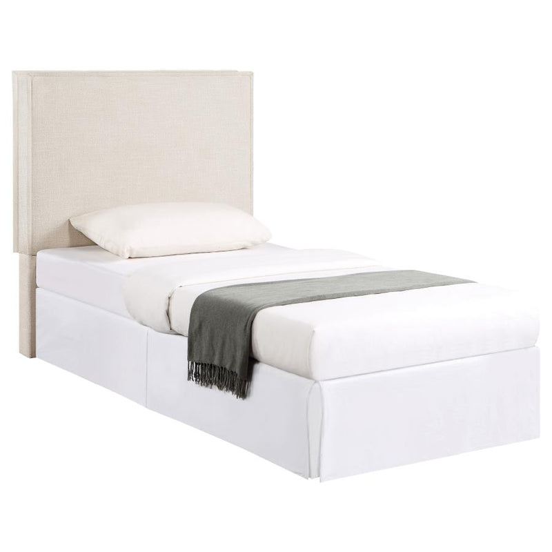 Izzy Upholstered Twin Panel Headboard Sand-zoom-
