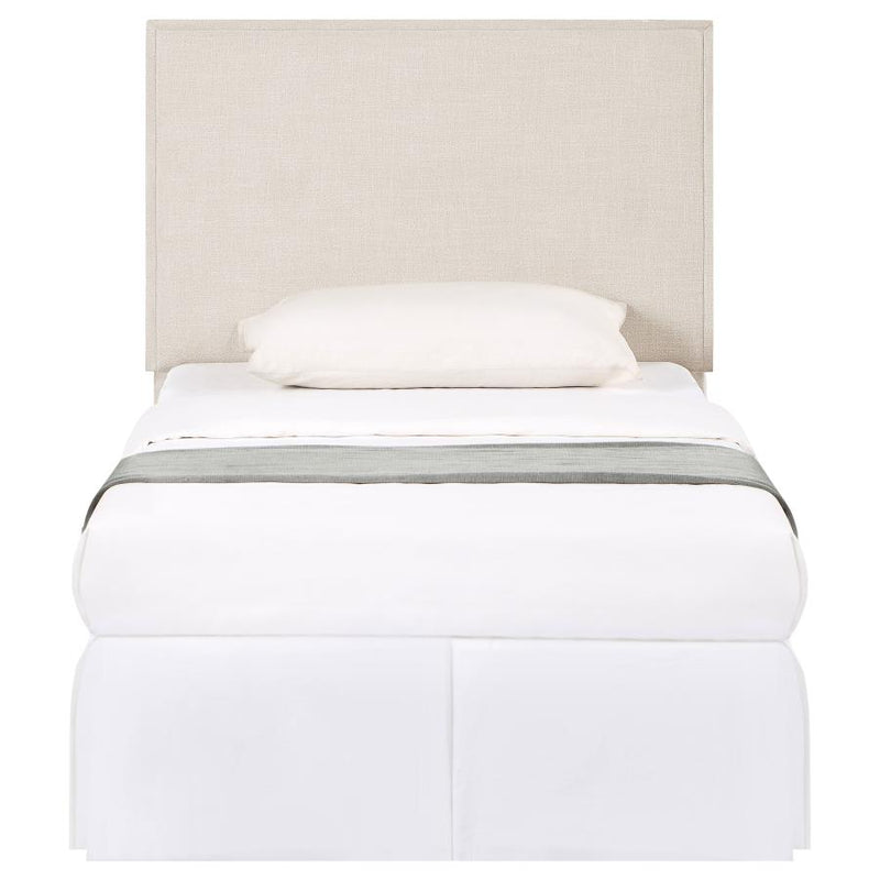 Izzy Upholstered Twin Panel Headboard Sand-zoom-