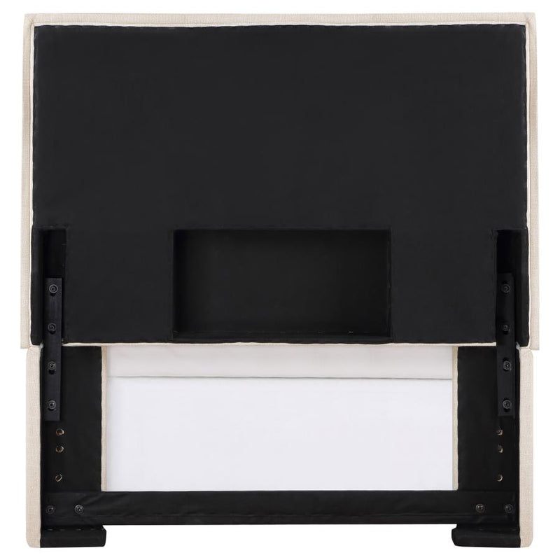 Izzy Upholstered Twin Panel Headboard Sand-zoom-