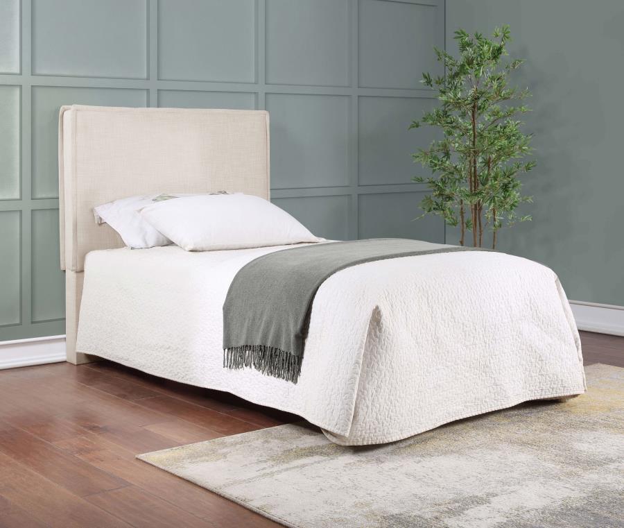 Izzy Upholstered Twin Panel Headboard Sand-10