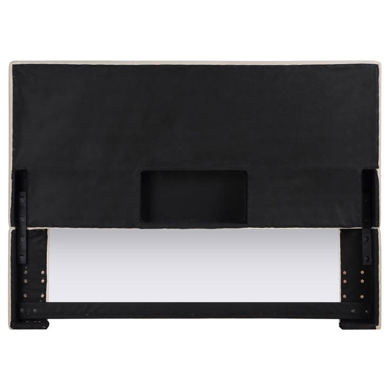 Kosmo Upholstered King Panel Headboard Sand-zoom-
