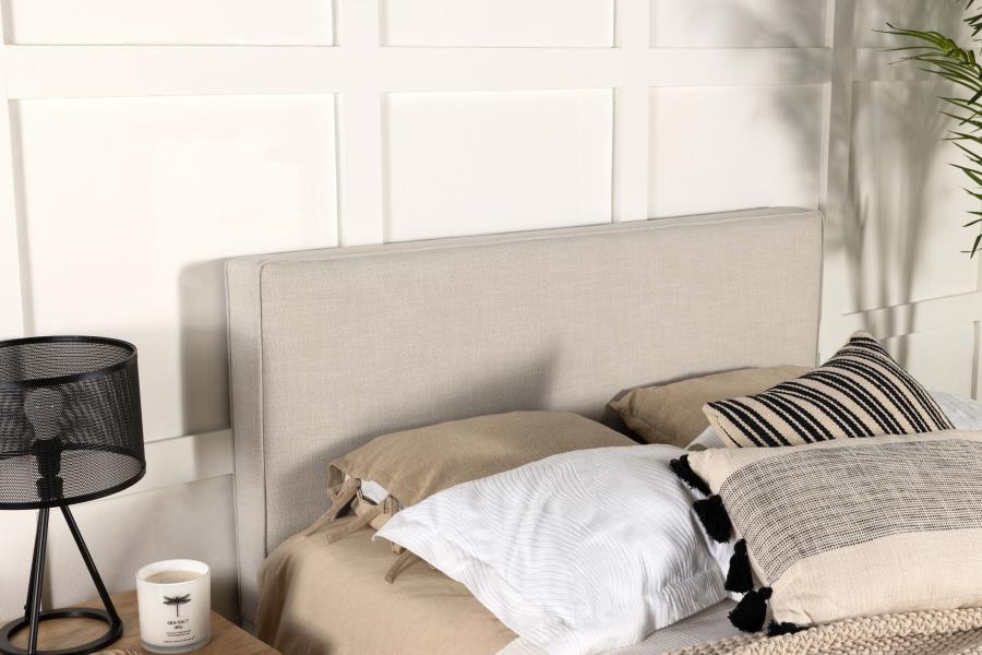 Kosmo Upholstered Queen or Full Panel Headboard Sand-2
