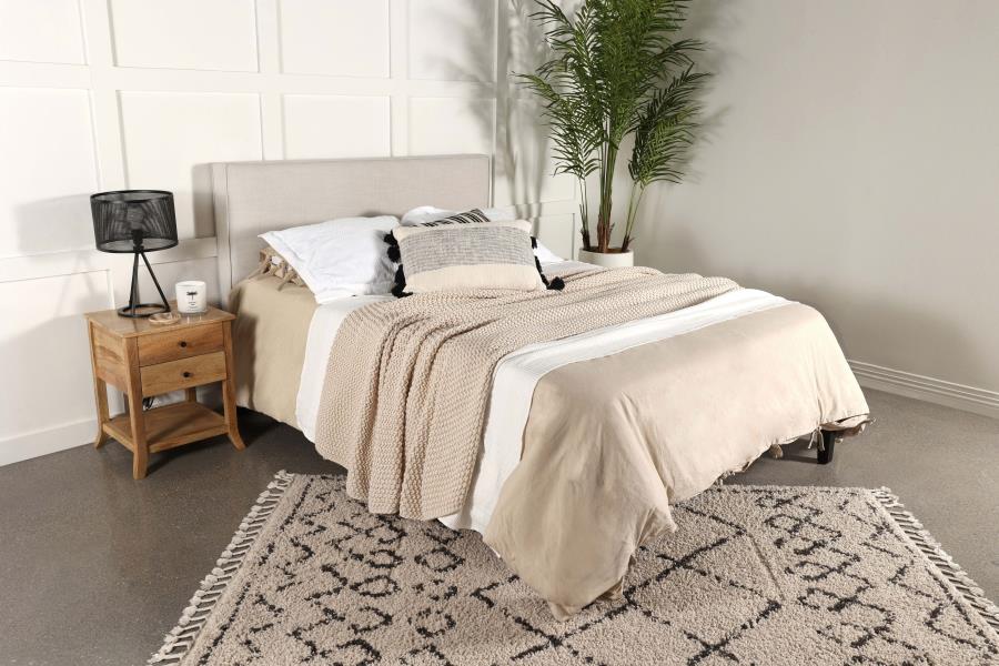 Kosmo Upholstered Queen or Full Panel Headboard Sand-10