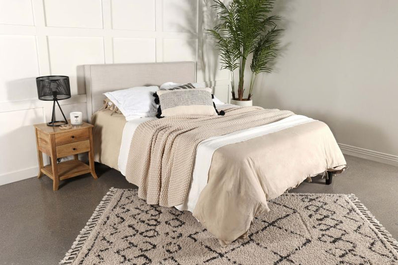 Kosmo Upholstered Queen or Full Panel Headboard Sand-zoom-
