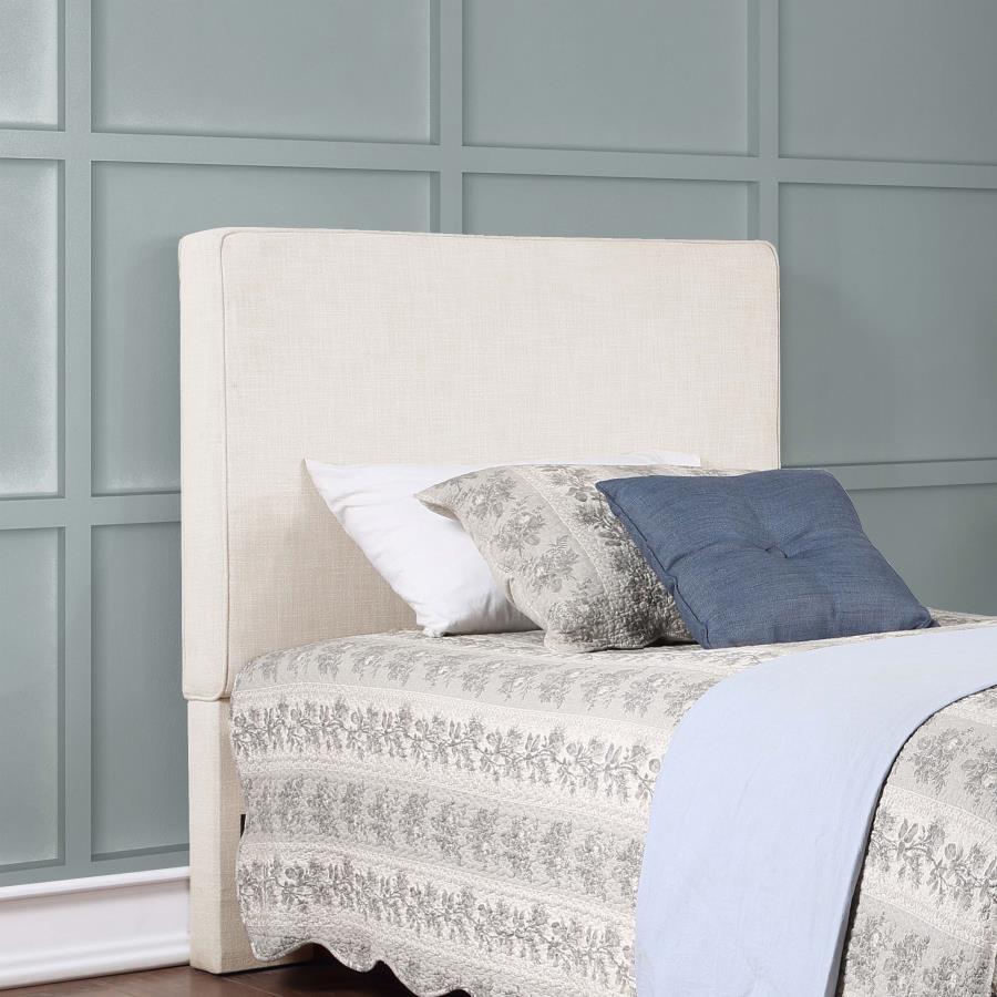 Kosmo Upholstered Twin Panel Headboard Sand-zoom-2