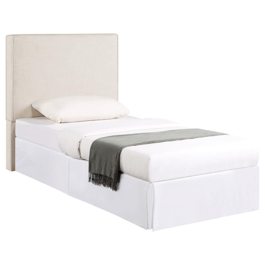 Kosmo Upholstered Twin Panel Headboard Sand-zoom-1
