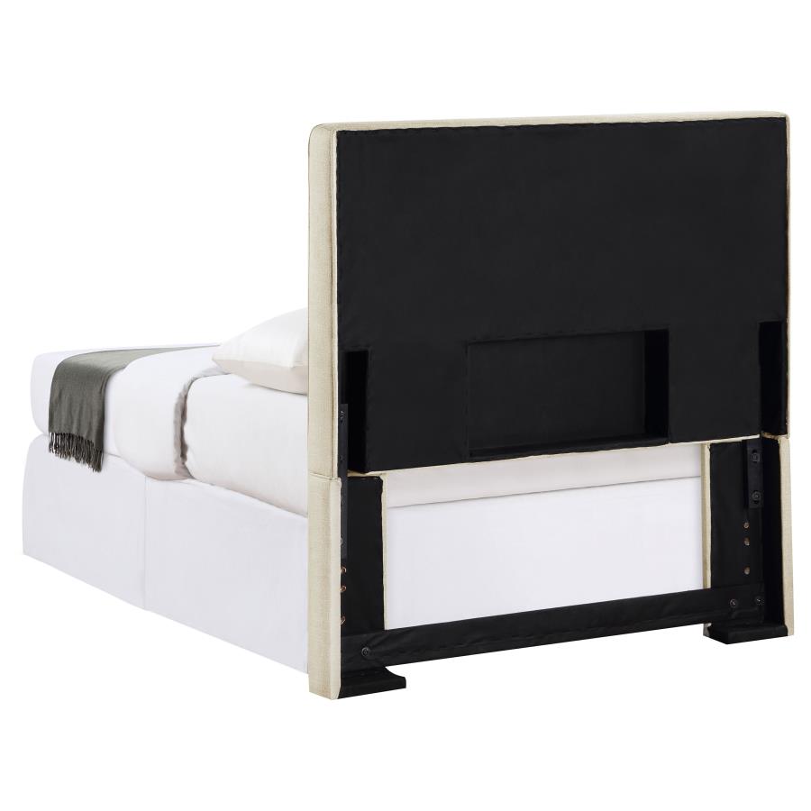 Kosmo Upholstered Twin Panel Headboard Sand-zoom-4