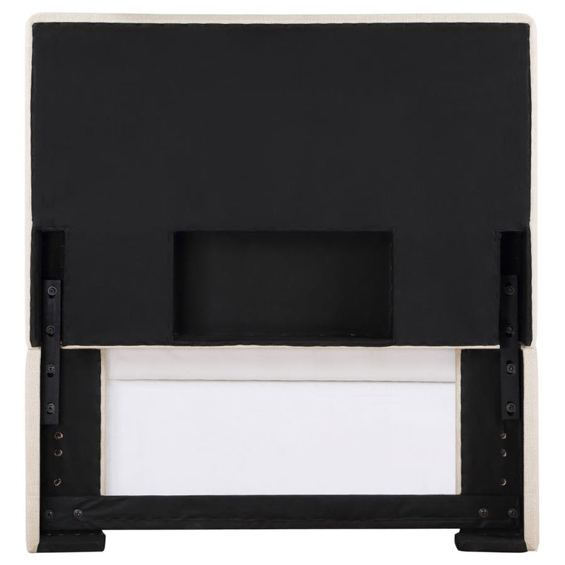 Kosmo Upholstered Twin Panel Headboard Sand-zoom-