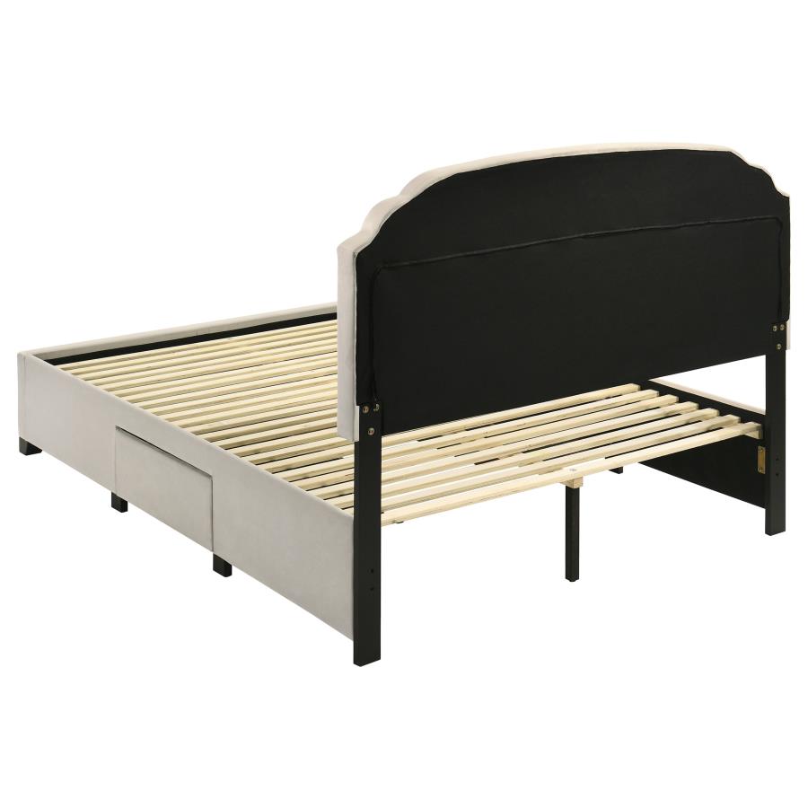 Marianna 4-drawer Upholstered Queen Storage Bed Cream-zoom-9