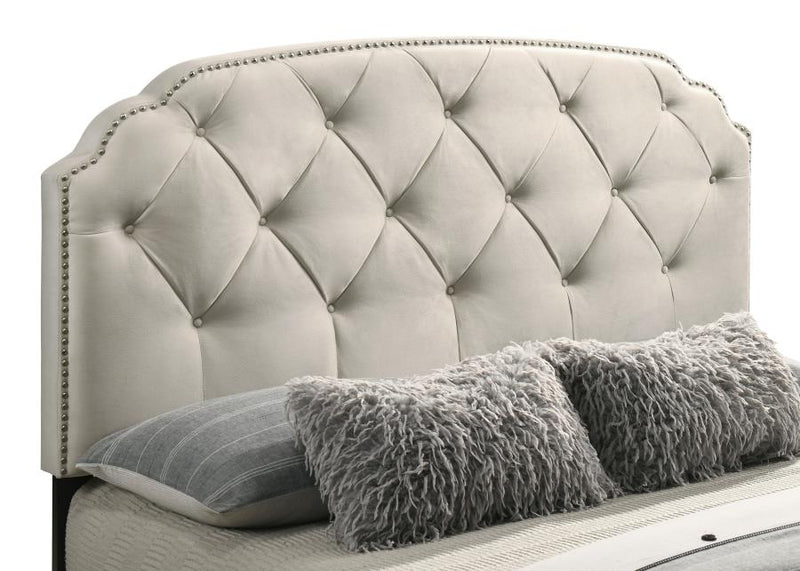 Marianna 4-drawer Upholstered Queen Storage Bed Cream-zoom-