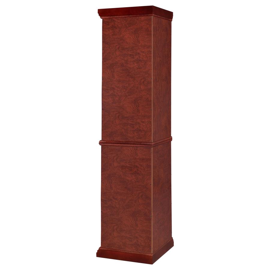 Appledale 6-shelf Corner Curio Display Cabinet Medium Brown-6