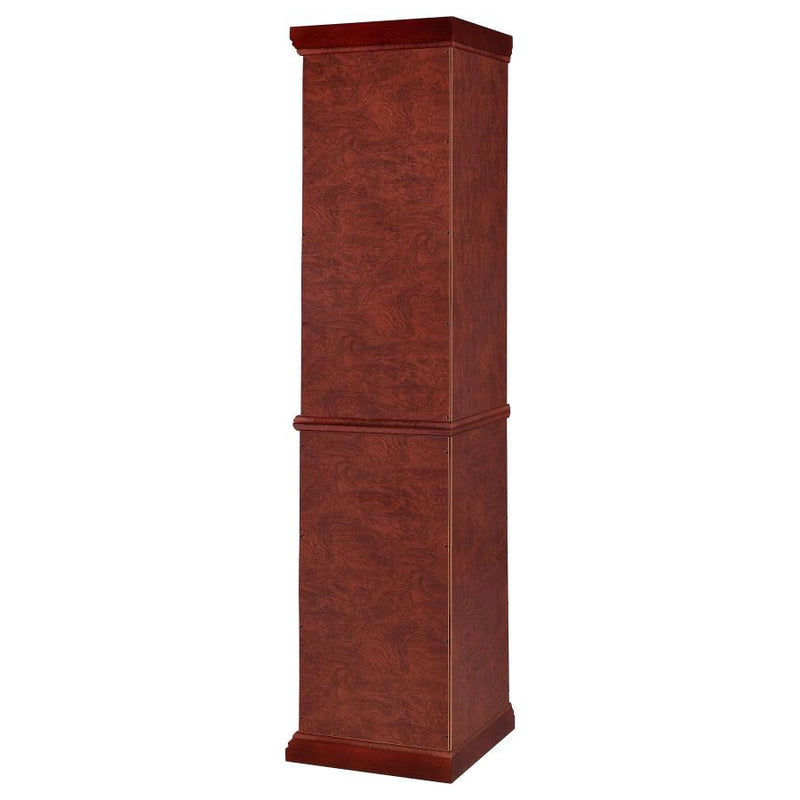 Appledale 6-shelf Corner Curio Display Cabinet Medium Brown-zoom-