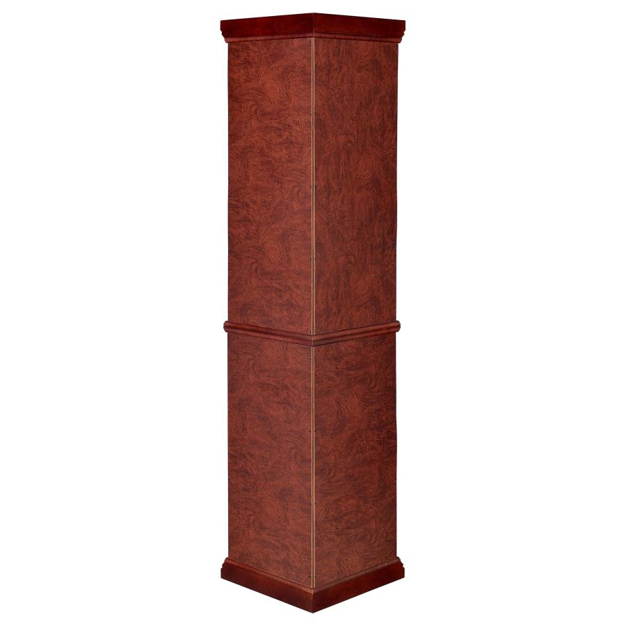 Appledale 6-shelf Corner Curio Display Cabinet Medium Brown-7
