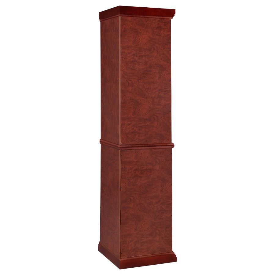 Appledale 6-shelf Corner Curio Display Cabinet Medium Brown-8