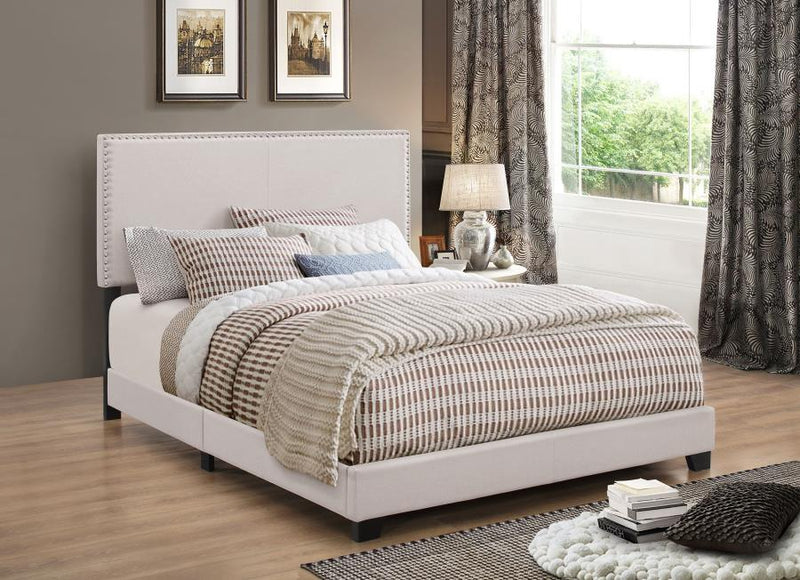 Boyd Upholstered Full Panel Bed Ivory-zoom-