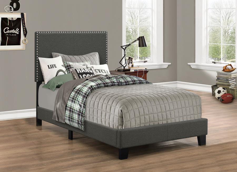 Boyd Upholstered Twin Panel Bed Charcoal-2