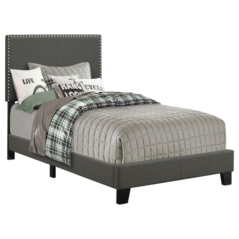 Boyd Upholstered Twin Panel Bed Charcoal-zoom-