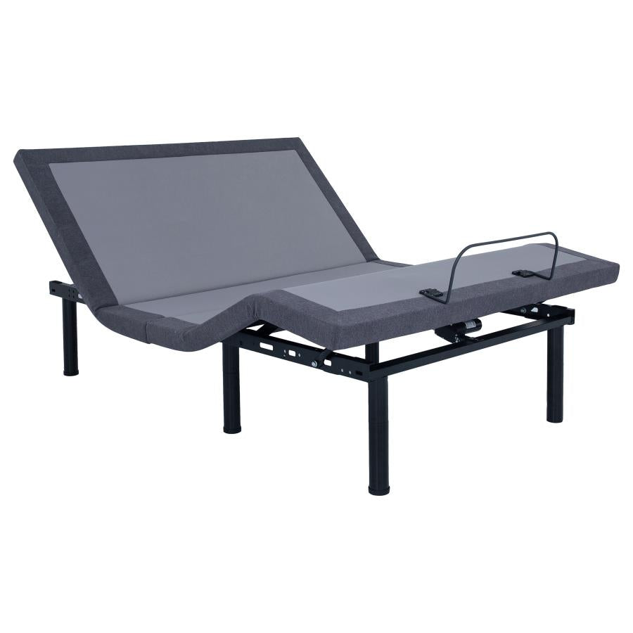 Clara Full Adjustable Bed Base Grey and Black-1