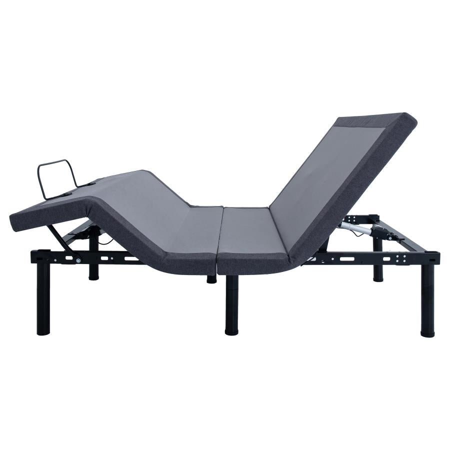Clara Full Adjustable Bed Base Grey and Black-zoom-7