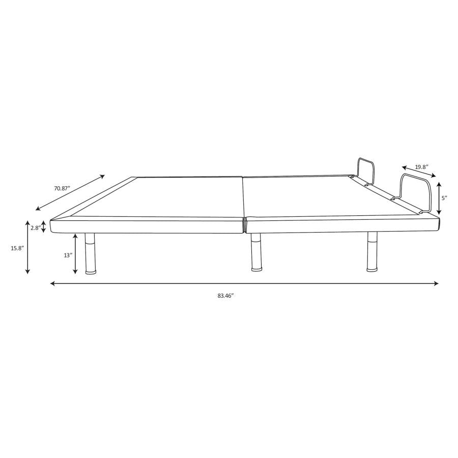 Clara California King Adjustable Bed Base Grey and Black-zoom-18