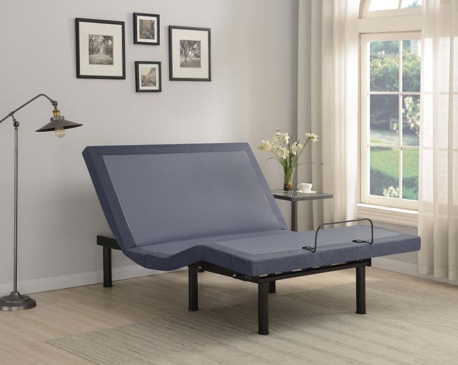Clara Twin Extra Long Adjustable Bed Base Grey and Black-2