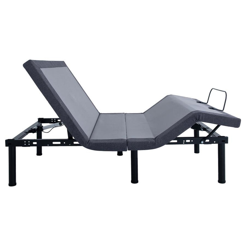Negan Full Adjustable Bed Base Grey and Black-zoom-