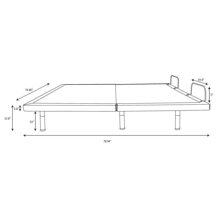 Negan Eastern King Adjustable Bed Base Grey and Black-zoom-19