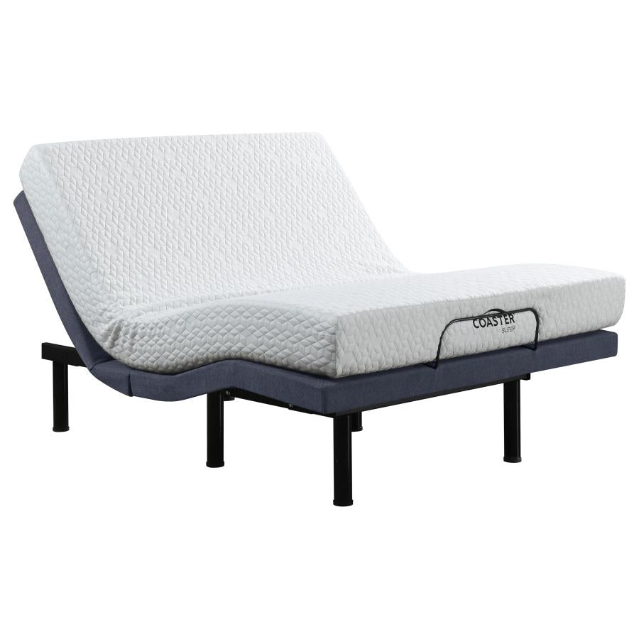 Negan California King Adjustable Bed Base Grey and Black-3
