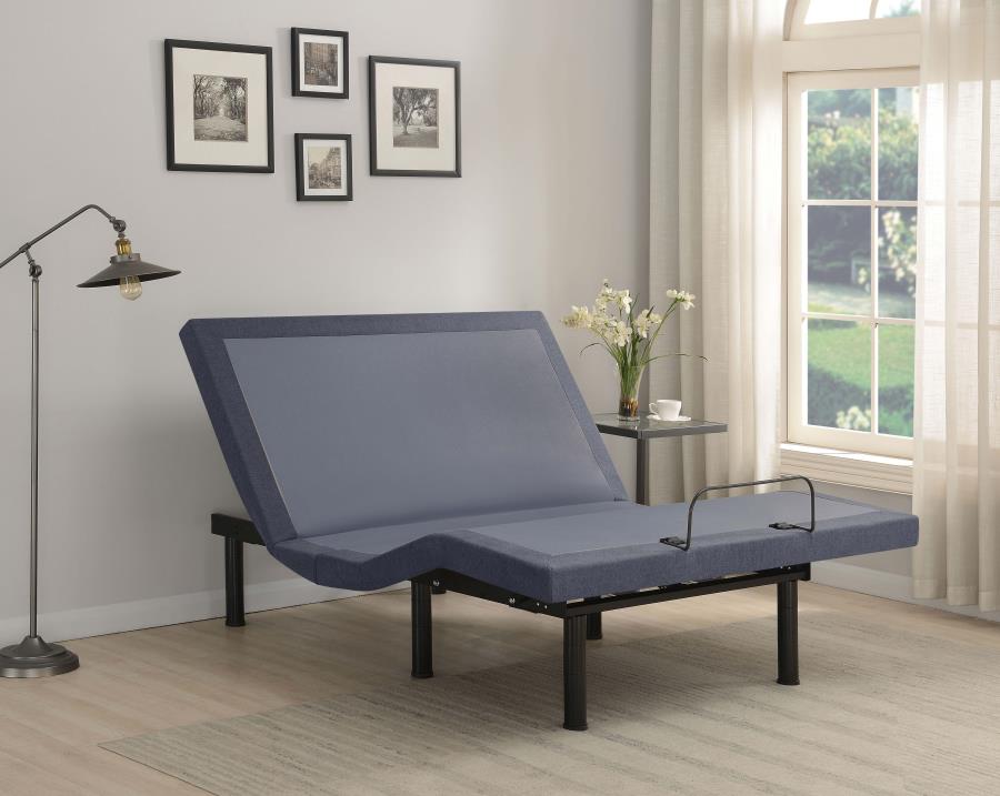 Negan Twin Extra Long Adjustable Bed Base Grey and Black-zoom-2