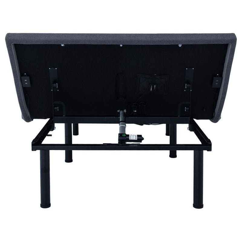 Negan Twin Extra Long Adjustable Bed Base Grey and Black-zoom-