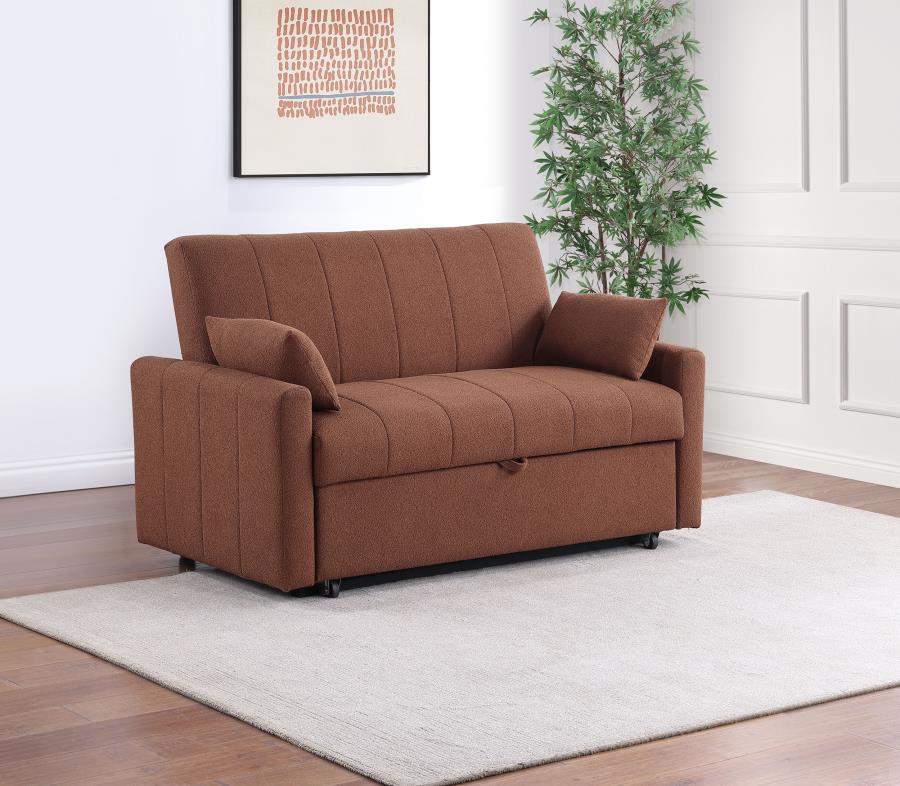 Portland Boucle Upholstered Sleeper Sofa Bed Copper-zoom-2