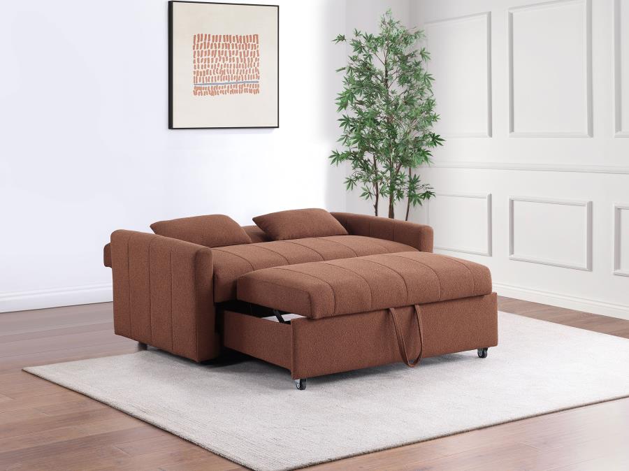 Portland Boucle Upholstered Sleeper Sofa Bed Copper-zoom-4