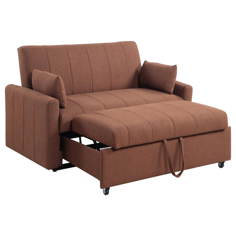 Portland Boucle Upholstered Sleeper Sofa Bed Copper-zoom-