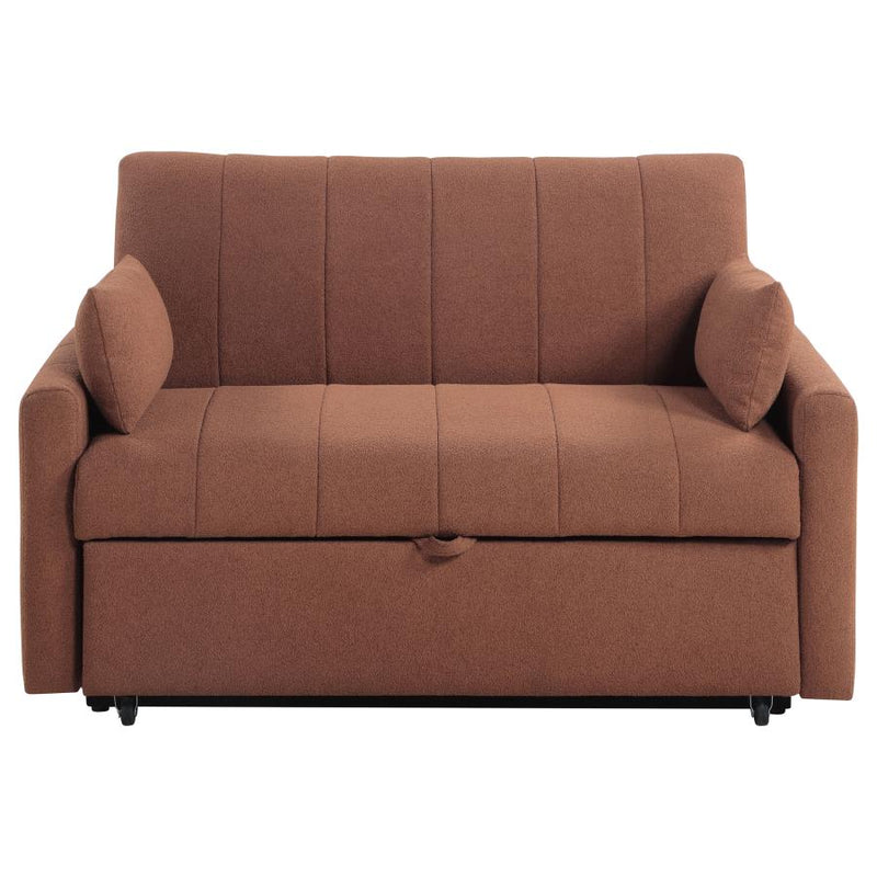 Portland Boucle Upholstered Sleeper Sofa Bed Copper-zoom-