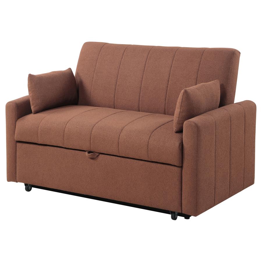 Portland Boucle Upholstered Sleeper Sofa Bed Copper-zoom-8