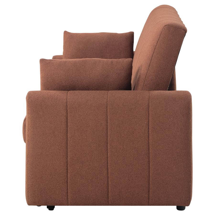 Portland Boucle Upholstered Sleeper Sofa Bed Copper-zoom-9
