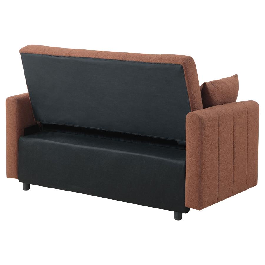 Portland Boucle Upholstered Sleeper Sofa Bed Copper-11