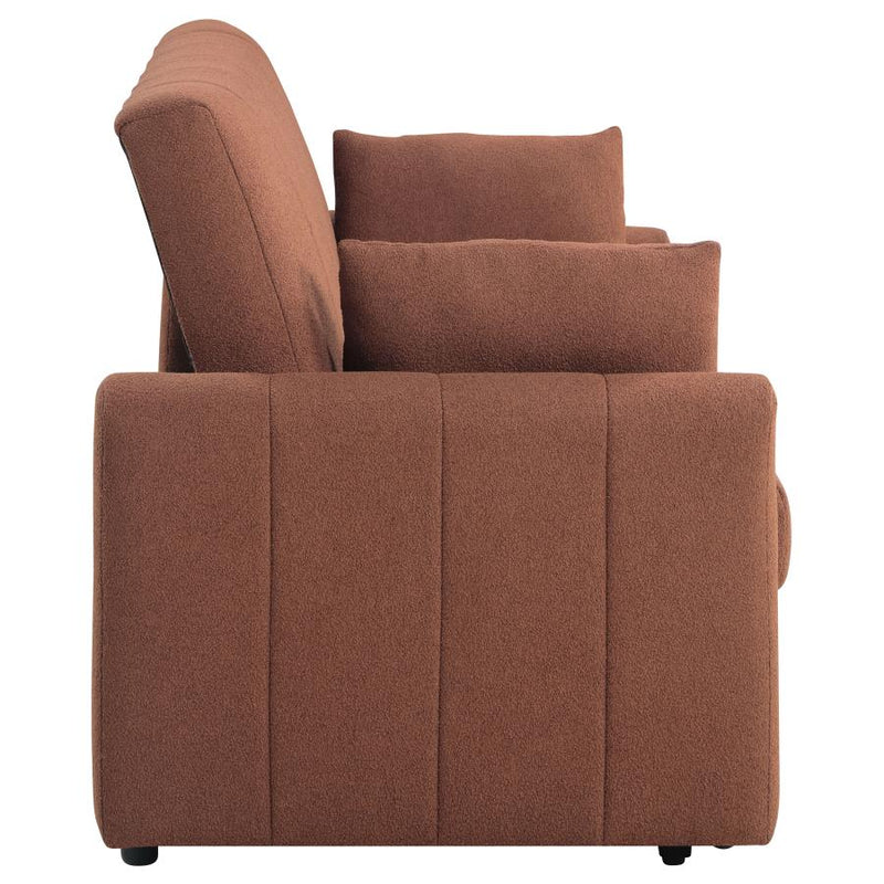 Portland Boucle Upholstered Sleeper Sofa Bed Copper-zoom-