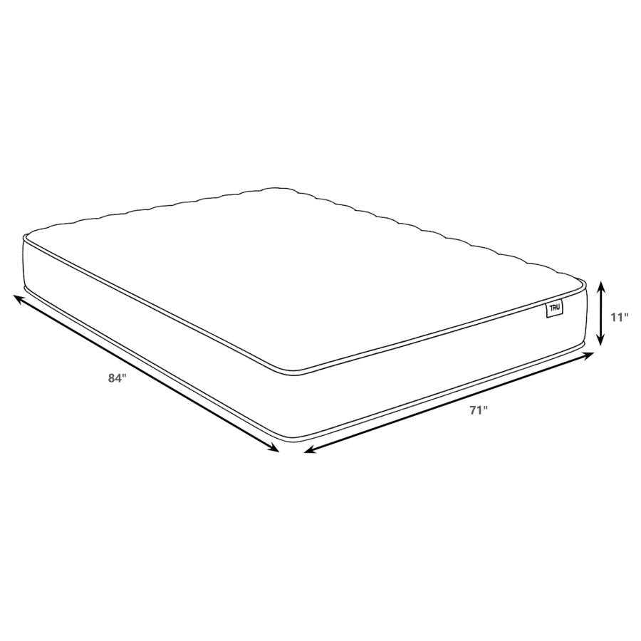 Hayes California King Firm Tight Top Hybrid Mattress White-4