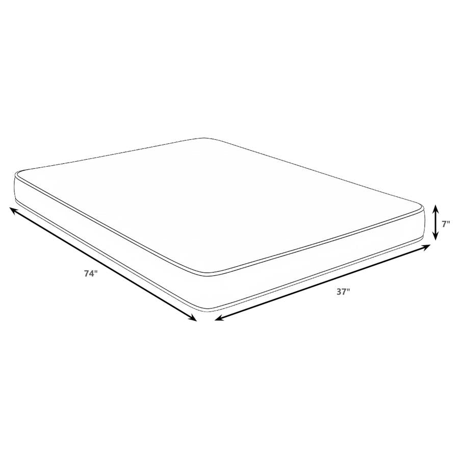 Kenyon 7-inch Twin Bamboo Cover Firm Foam Mattress-4