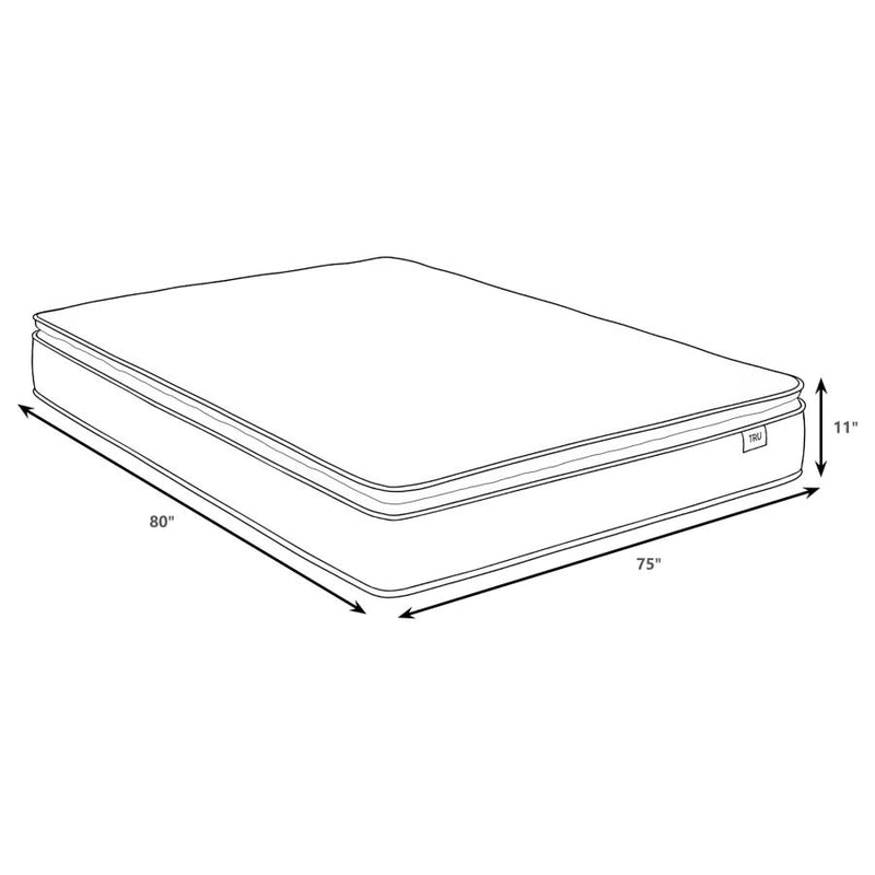Hayes 11-inch Eastern King Pillow Top Foam Hybrid Mattress-zoom-