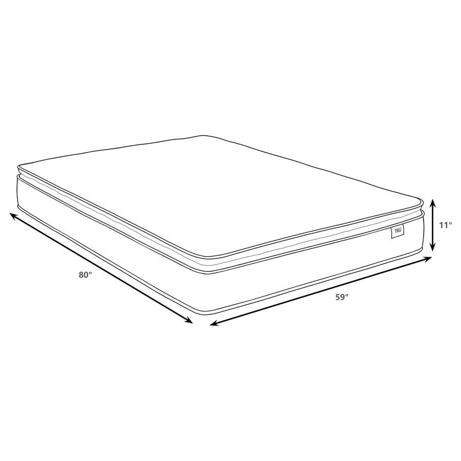 Hayes 11-inch Queen Pillow Top Memory Foam Hybrid Mattress-4