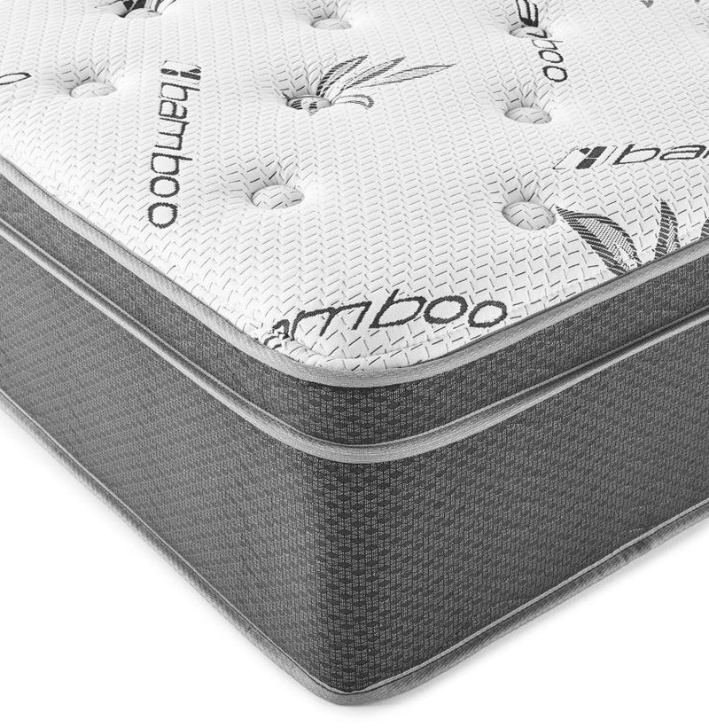 Sommet 13-inch Twin Bamboo Euro Top Memory Foam Hybrid Mattress-zoom-