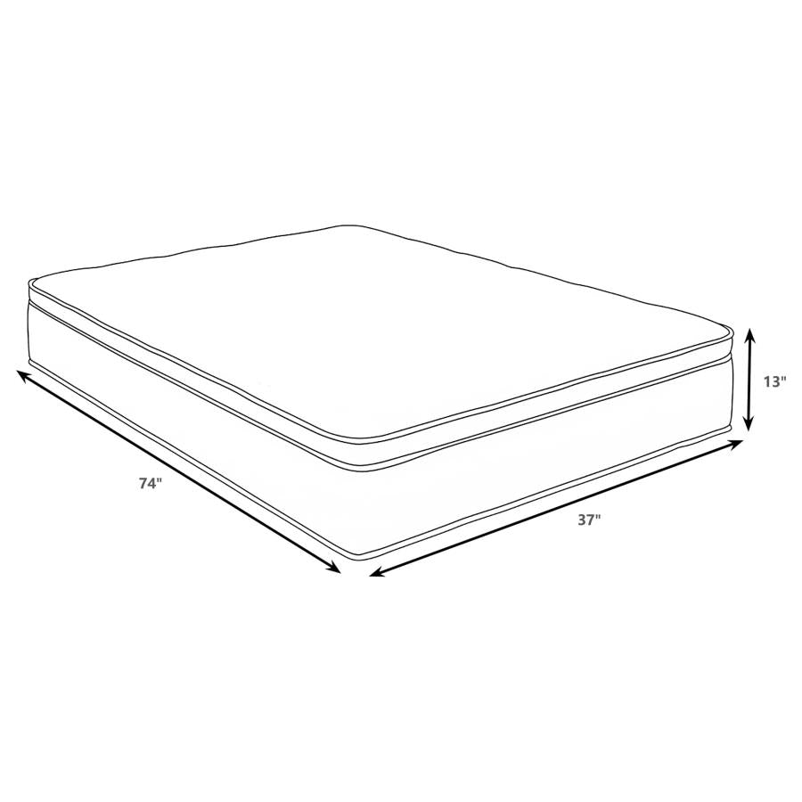 Sommet 13-inch Twin Bamboo Euro Top Memory Foam Hybrid Mattress-4