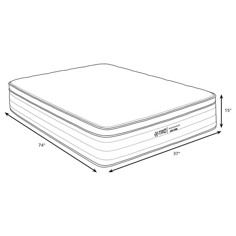 Montlake 15-inch Twin Cool Euro Top Foam Hybrid Mattress-zoom-