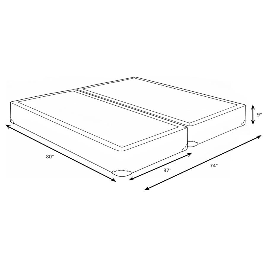 Mercer 9-inch Split Eastern King Standard Box Spring Foundation-2