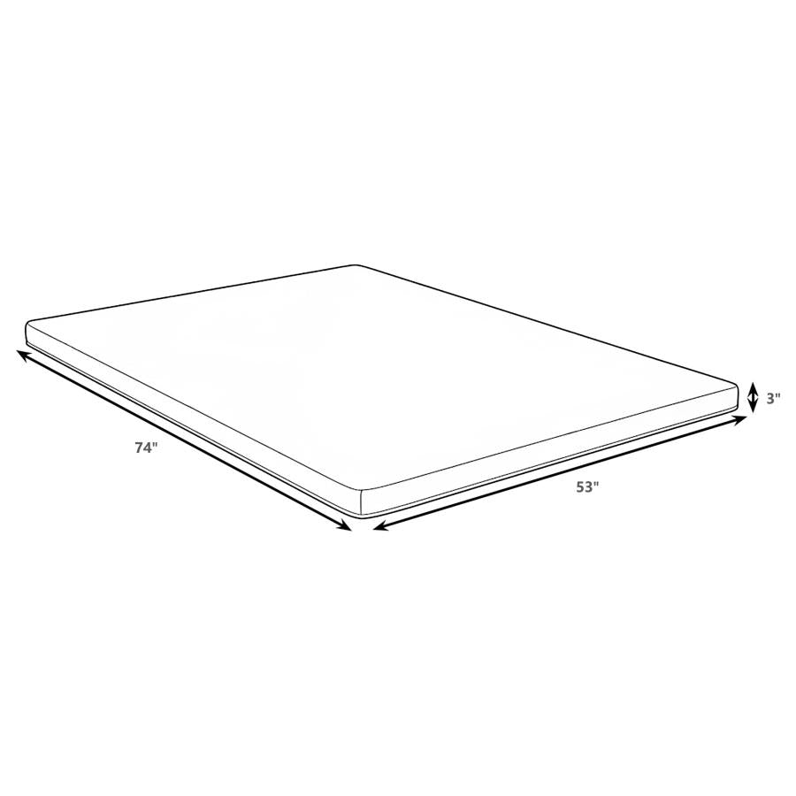 Cascade 3-inch Full Cool Memory Foam Mattress Topper-zoom-3