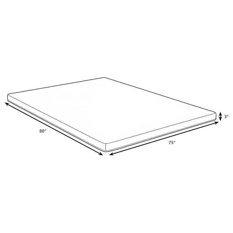Cascade 3-inch Eastern King Cool Memory Foam Mattress Topper-3