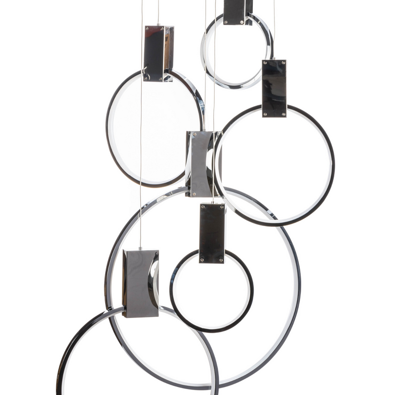 Hong Kong LED Circular Chandelier // Chrome-zoom-
