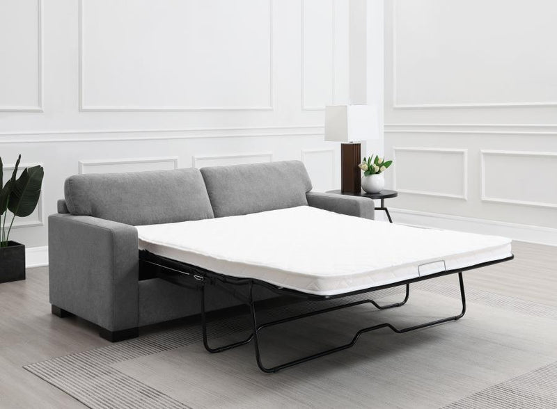 Simpson Upholstered Sofa Sleeper with Queen Mattress Grey-zoom-